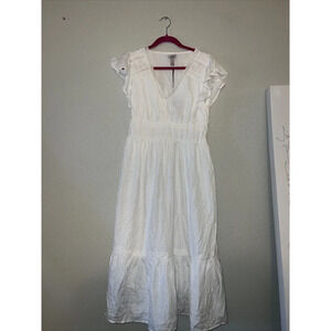 NWT Knox Rose Dress Sz M Womens White Lightweight Bohemian Tunic Dress